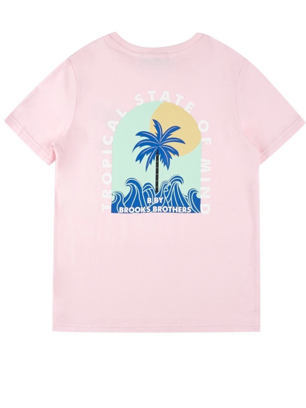 B By Brooks Brothers Big Boys Tropical Graphic T-Shirt- 100% Pima Cotton